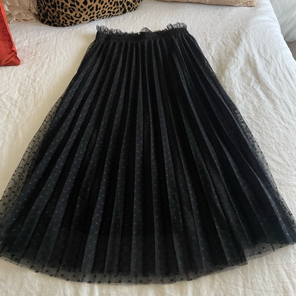 Haute Monde Elastic Waist Tulle Midi Tutu Skirt